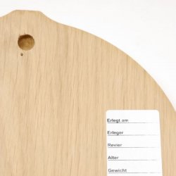 3 Stück Keilerschilder geschnitzt Eiche hell AF 16 cm Keilerbrett Gewaffbrett Trophäenschild