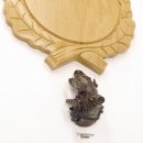 Keilerschild geschnitzt Eiche hell AF 19 cm mit 1 Stück Keiler Kopf Verzierung groß Deckblatt Keilerbrett Gewaffbrett Trophäenschild
