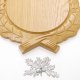 Keilerschild geschnitzt Eiche hell AF 17,5 cm mit 1 Stück 6-blättrigen Eichenlaub Deckblatt Keilerbrett Gewaffbrett Trophäenschild