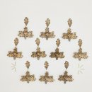 10 Stück Eichenlaub Deckblätter mit Keilerkopf Verzierung für Keiler Gewaff Trophäen 2 teilig groß
