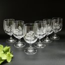 6 wine glasses Wine glass set with hunting motif
