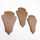3 St&uuml;ck Reh Troph&auml;enschilder Spitz braun gro&szlig; AF 21 cm x 13 cm