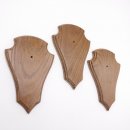 3 Stück Reh Trophäenschilder Spitz braun groß AF 21 cm x 13 cm
