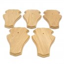 5 Stück Reh Trophäenschilder Stumpf groß Eiche hell AF 21 x 13 cm