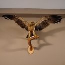Steppenadler Präparat mit offenen Schwingen auf Ast Greifvogel Vogel präpariert Trophäe mit Genehmigung zum Verkauf