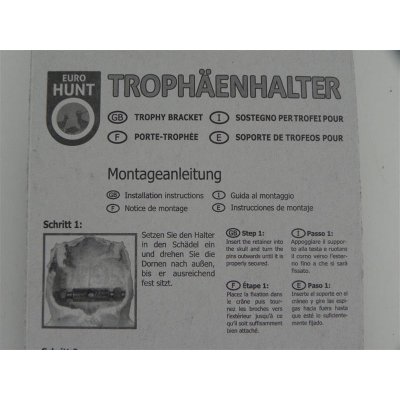 Troph&auml;enhalter Metall  - Blister Packung - Eurohunt f&uuml;r Damhirsch