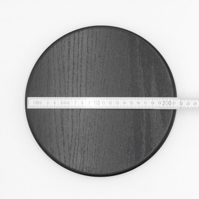 Keilerschild rund dunkel AF 21 cm mit Eichenlaub Deckblatt gro&szlig; Keilerbrett Gewaffbrett Troph&auml;enschild