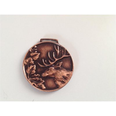 Medaille Hirsch Rothirsch Auszeichnung Pr&auml;mierung bronzefarben