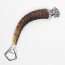 Abrebotellas con asta de ciervo Mango de cuerno de ciervo con adorno en el extremo Jabalí de pie GL 21 cm #27.19.8.23