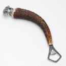 Abrebotellas con asta de ciervo Mango de cuerno de ciervo con adorno en el extremo Jabalí de pie GL 21 cm #27.19.8.23