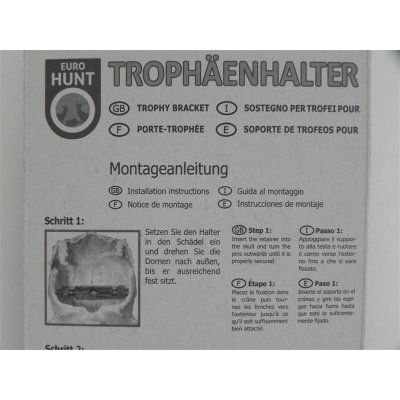 Troph&auml;enhalter Metall  - Blister Packung - Eurohunt f&uuml;r Rothirsch