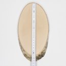 3 pieces of birch wood trophy shield with deer antlers and tree slice, AF 21 cm