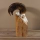 Mufflon Widder Geweih Schädeltrophäe Hornlänge 42,5 cm auf Standsockel  #82.1.67