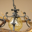 Deckenleuchte Gestell aus Schmiedeeisen Sikahirsch Stangen Lampe Leuchte Lampenschirm 1 - flammig